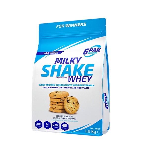 6PAK Odżywka białkowa Milky Shake Whey, ciasteczkowa - 1800 g