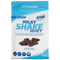 6PAK Odżywka białkowa Milky Shake Whey, czekoladowa - 700 g