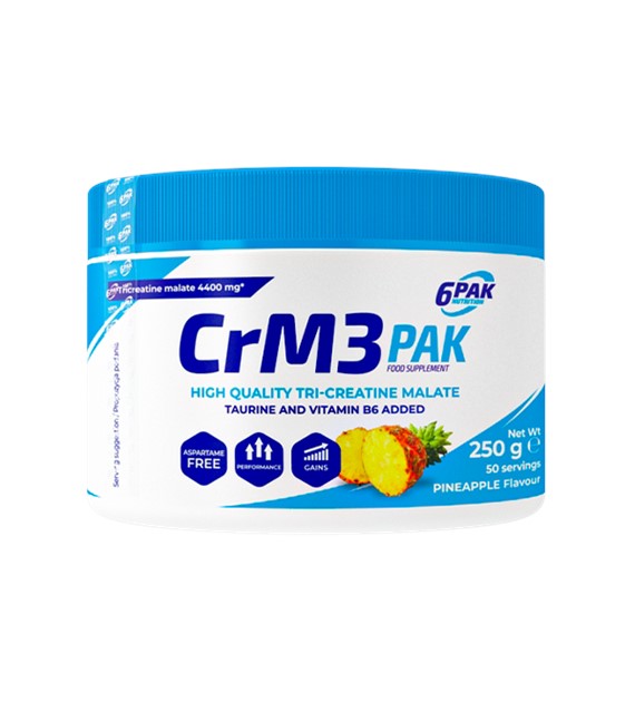 6PAK CrM3 PAK Kreatyna w proszku ananasowa - 250 g