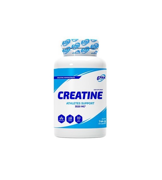 6PAK Creatine monohydrate - 120 Capsules