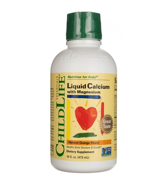 ChildLife Flüssiges Calcium mit Magnesium, natürlicher Orangengeschmack - 473 ml