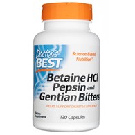 Doctor's Best Betain HCL Pepsin & Enzianbitter - 120 Kapseln