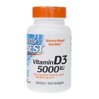 Doctor's Best Vitamin D3 5000 IU - 360 měkkých gelů