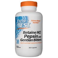 Doctor's Best Betaine HCL Pepsin & Gentian Bitters - 360 Capsules