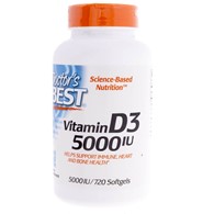 Doctor's Best Vitamin D3 5000 IE - 720 Weichkapseln