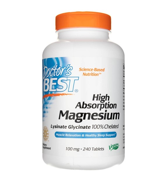 Doctor's Best Chelat Magnezu (Magnesium Chelated) - 240 tabletek