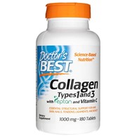 Doctor's Best Kolagen typu 1 a 3 s peptanem a vitaminem C 1000 mg - 180 tablet