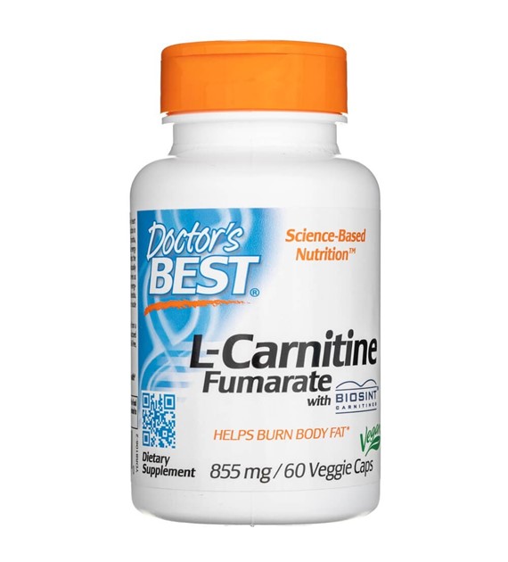 Doctor's Best L-Karnitin Fumarát s Biosint Karnitiny 855 mg - 60 Veg kapslí
