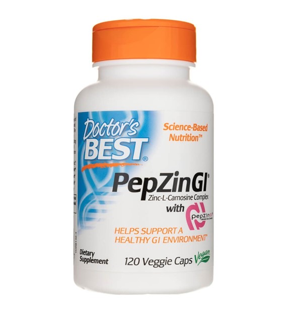 Doctor's Best PepZin GI, Zinek-L-karnosin komplex - 120 veg. kapslí