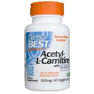 Doctor's Best Acetyl-L-Carnitin mit Biosint Carnitinen 500 mg - 60 pflanzliche Kapseln