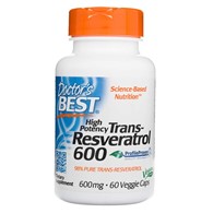 Doctor's Best Hochwirksames Trans-Resveratrol 600 - 600 mg - 60 pflanzliche Kapseln