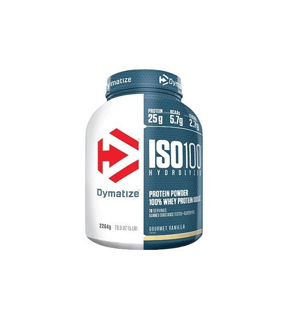Dymatize ISO 100 Hydrolysiertes Molkenprotein-Isolat, Gourmet Vanille - 2264 g