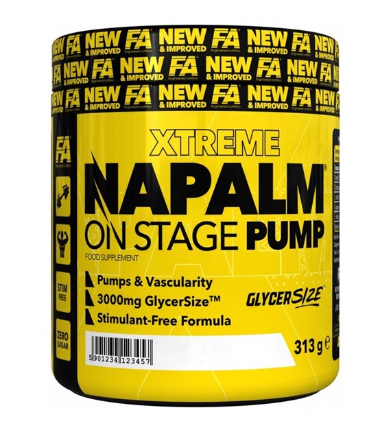 Fitness Authority Napalm On Stage Pump, przedtreningówka mango-cytryna - 313 g