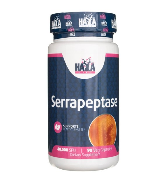 Haya Labs Serrapeptaza 40000 mg - 90 kapsułek