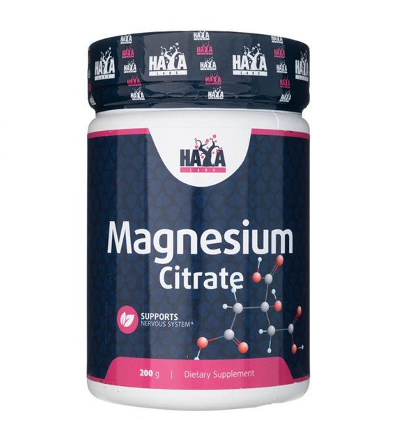 Haya Labs Cytrynian Magnezu 400 mg, proszek - 200 g