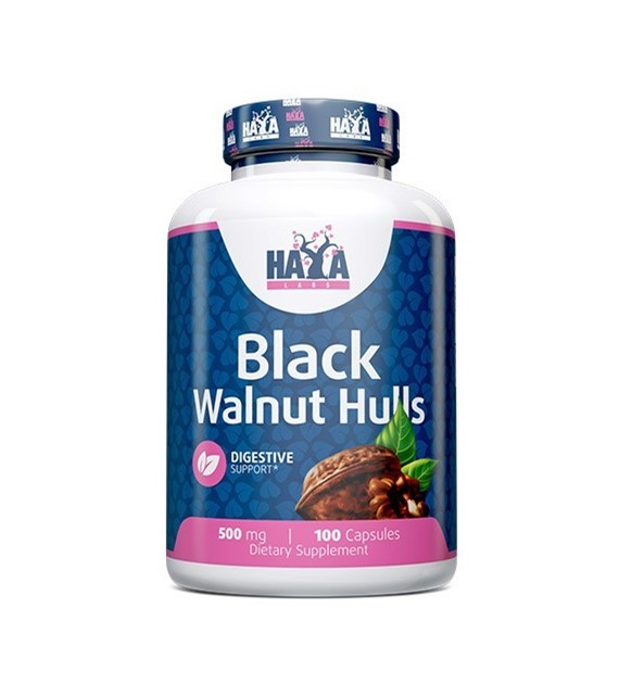 Haya Labs Slupky černých ořechů 500 mg - 100 kapslí