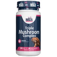 Haya Labs Dreifacher Pilzkomplex 600 mg - 60 pflanzliche Kapseln
