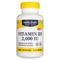 Healthy Origins Vitamin D3 2000 IU - 360 Weichkapseln