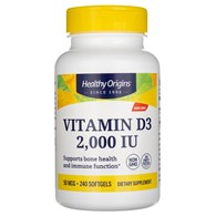 Healthy Origins Vitamin D3 2000 IU 240 softgelů