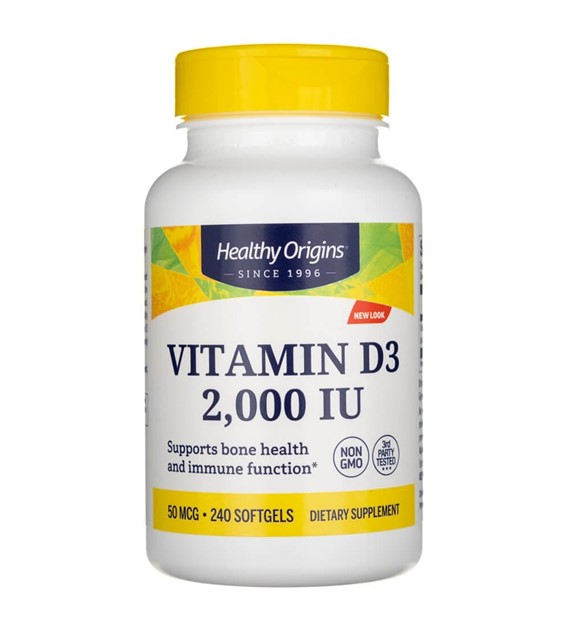 Healthy Origins Vitamin D3 2000 IU 240 softgelů