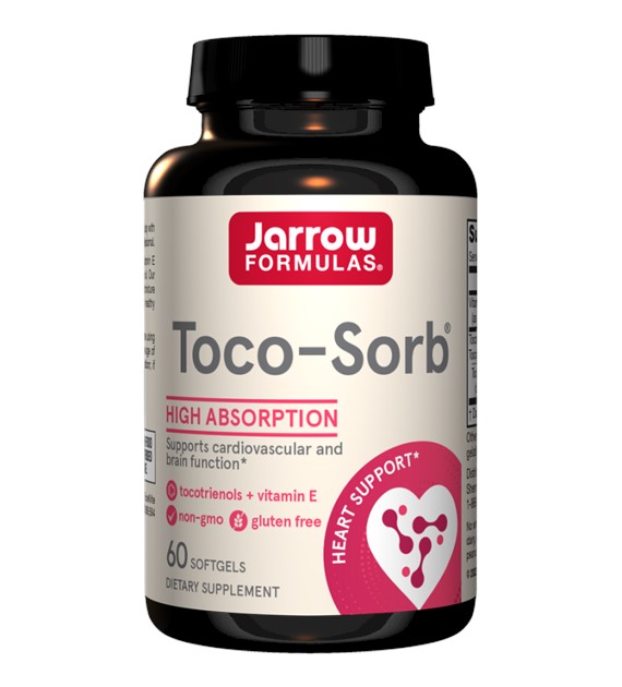 Jarrow Formulas Toco-Sorb, gemischte Tocotrienole und Vitamin E - 60 Weichkapseln