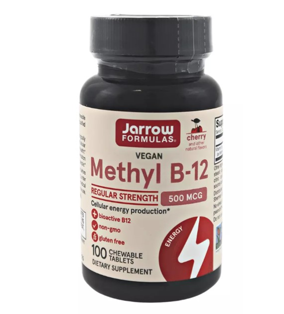 Jarrow Formulas Methyl B12 ( Methylkobalamin ) 500 mcg - 100 pastilek