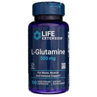 Life Extension L-Glutamin 500 mg - 100 pflanzliche Kapseln