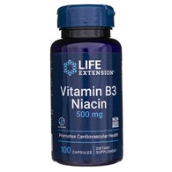 Life Extension Vitamin B3 Niacin 500 mg - 100 kapslí