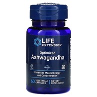 Life Extension Optimierter Ashwagandha-Extrakt - 60 pflanzliche Kapseln