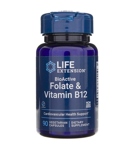 Life Extension BioActive Folate & Vitamin B12 - 90 Veg Capsules