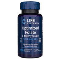 Life Extension Erweitertes Optimiertes Folat 1700 mcg - 100 Tabletten
