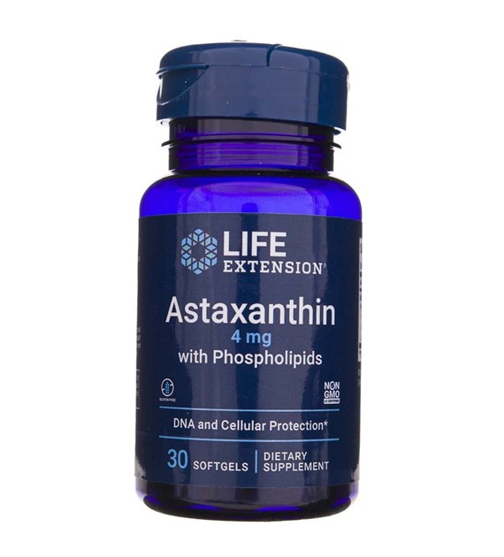 Life Extension Astaxanthin 4 mg mit Phospholipiden - 30 Weichkapseln