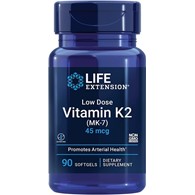 Life Extension Nízká dávka vitaminu K2 (MK-7) 45 mcg - 90 měkkých gelů