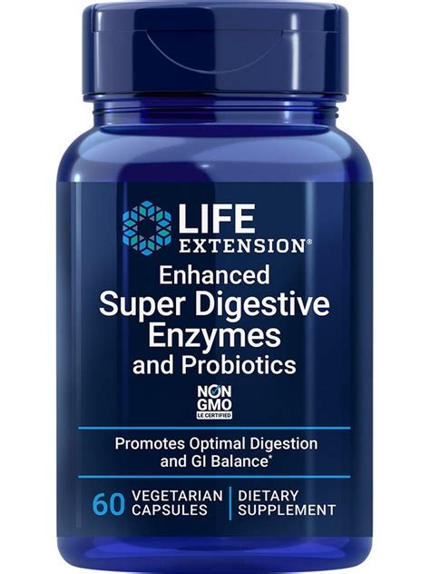 Life Extension Super Enzymy Trawienne z Probiotykami - 60 kapsułek