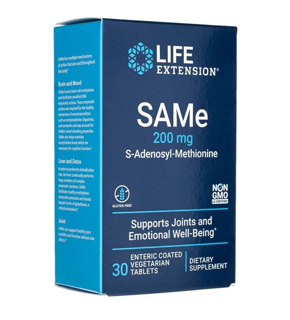 Life Extension SAMe S-Adenozylo L-Metionina 200 mg - 30 tabletek