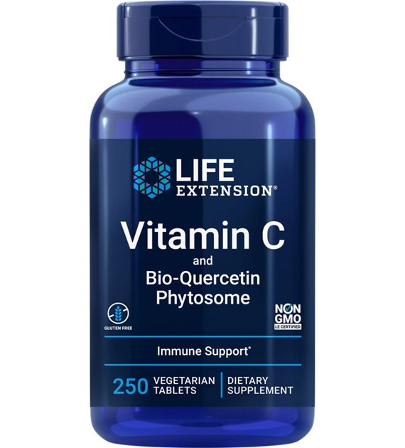 Life Extension Witamina C 1000 mg z fitosomem bio-kwercetyny - 250 tabletek