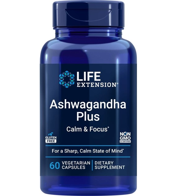Life Extension Ashwagandha Plus Calm & Focus - 60 kapsułek