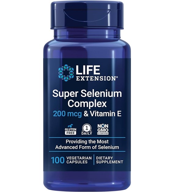 Life Extension Super Selenium Complex 200 mcg & Vitamin E - 100 Veg Capsules