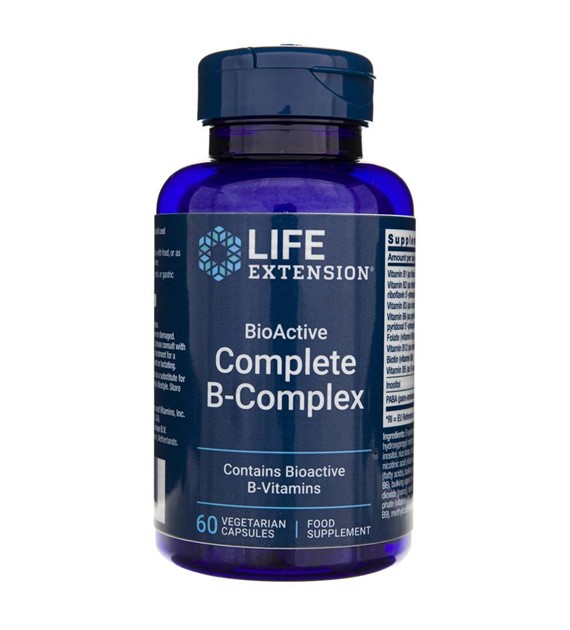 Life Extension Bioaktivní kompletní B-komplex - 60 veg. kapslí