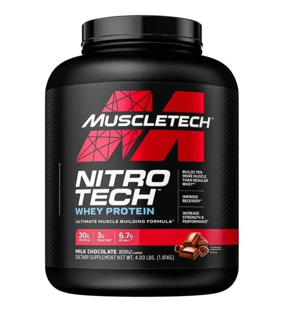 MuscleTech Nitro Tech Białko o smaku mleka czekoladowego - 1810 g