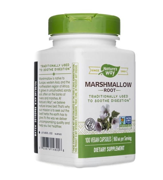 Nature's Way Marshmallow Root (korzeń prawoślazu) 480 mg - 100 kapsułek