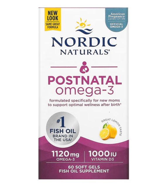 Nordic Naturals Postnatal Omega-3 1120 mg - 60 kapsułek
