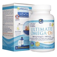 Nordic Naturals Ultimate Omega-D3, Citronová příchuť 250 mg - 60 měkkých gelů