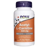 Now Foods Acetyl-L-karnitin 500 mg - 50 veg. kapslí