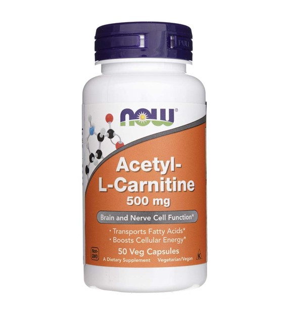 Now Foods Acetyl-L-Carnitin 500 mg - 50 pflanzliche Kapseln