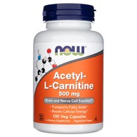 Now Foods Acetyl-L-karnitin 500 mg - 100 veg. kapslí