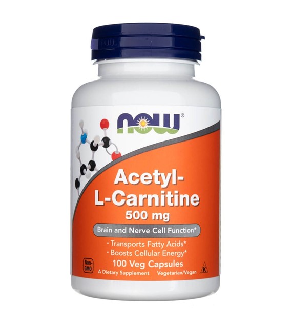 Now Foods Acetyl L-Karnityny 500 mg - 100 kapsułek