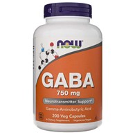Now Foods GABA 750 mg - 200 vegetarische Kapseln