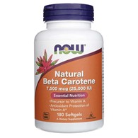 Now Foods Beta Carotene Natural 7500 mcg (25000 IU) - 180 Softgels