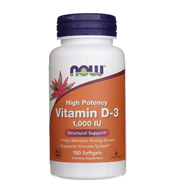 Now Foods Vitamin D3 1000 IU - 180 měkkých gelů